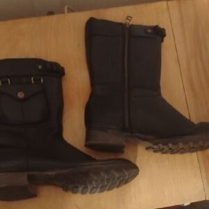 Sleek Black Moto Boots for Women